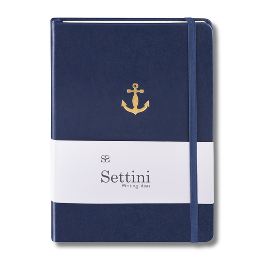 SETTINI® Hardcover Journal - Navy Anchor