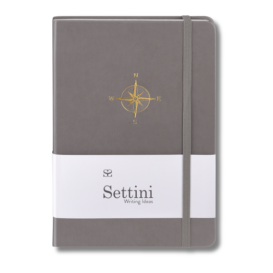 SETTINI® Hardcover Journal - Grey Compass