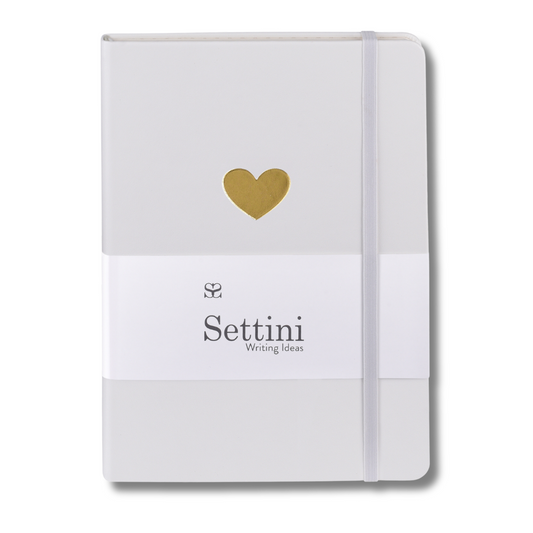 SETTINI® Hardcover Journal - White Heart