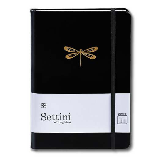 SETTINI® Dotted Hardcover - Black Dragonfly