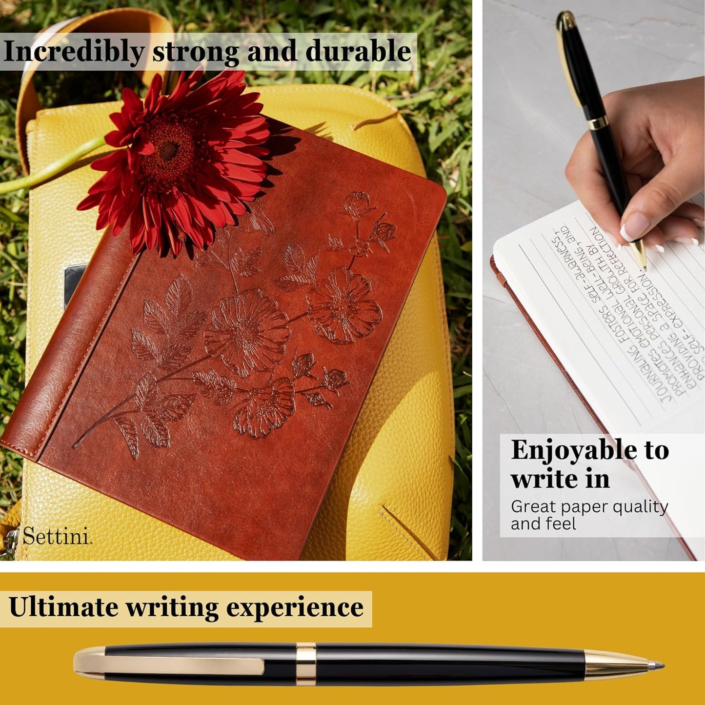 SETTINI® Wildflowers Journal with Luxury Ballpoint Pen