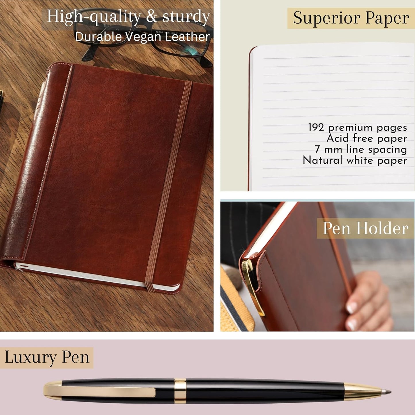 SETTINI® Classic Journal with Luxury Ballpoint Pen