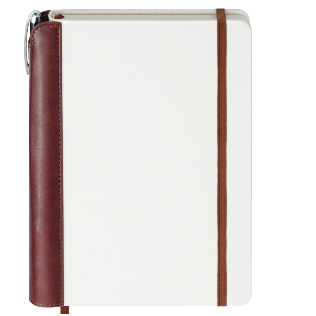 SETTINI® Modern White Journal with Luxury Ballpoint Pen