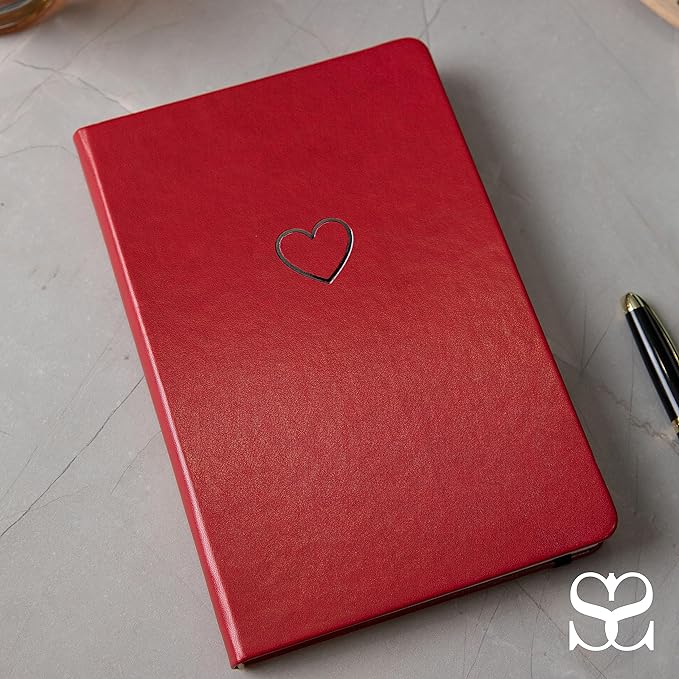 SETTINI® Hardcover Journal - Red Heart