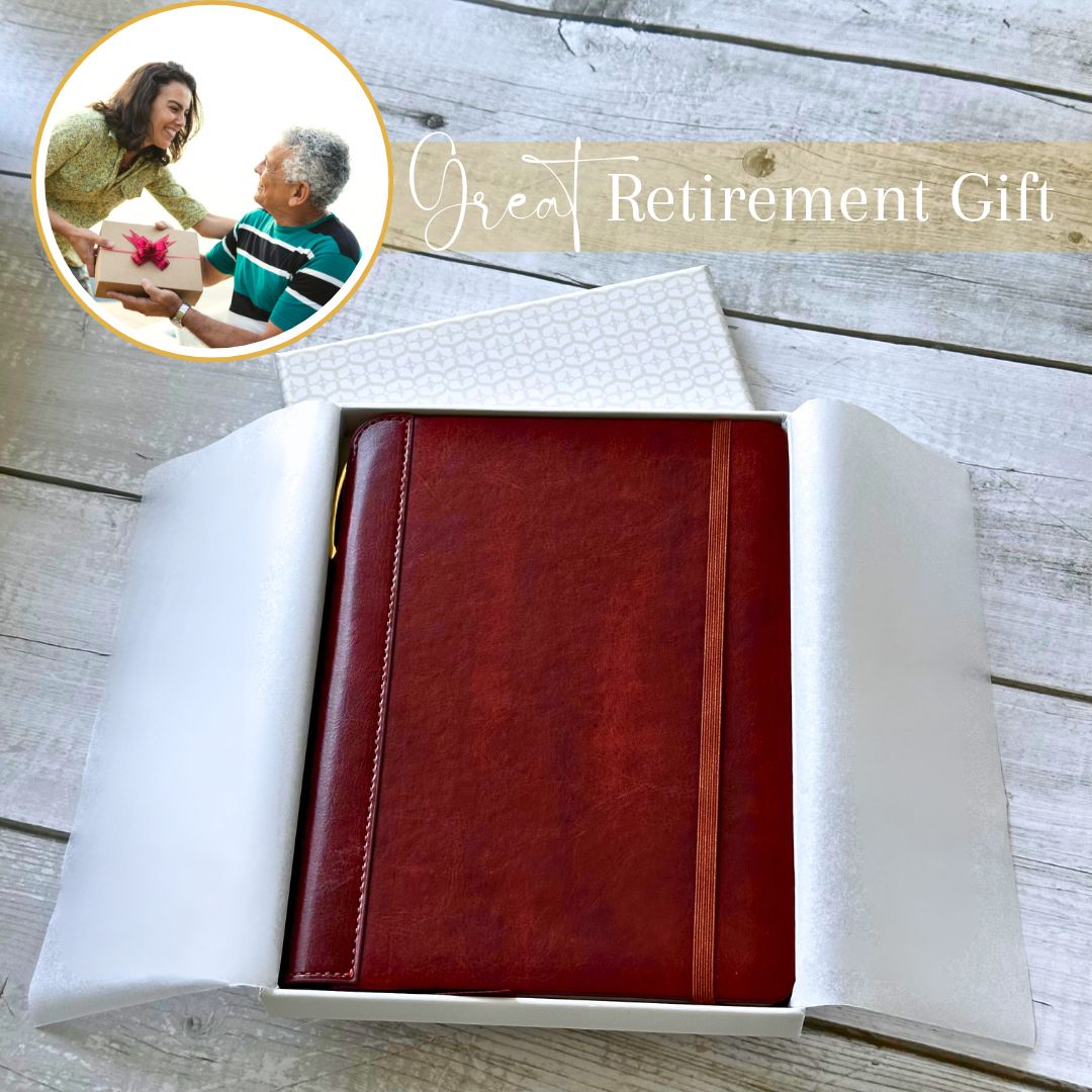 SETTINI® Lined Journal - Classic Journal for Writing Gift Set - Hardcover Vegan Leather, Includes Luxury Pen in a Unique Pen Holder, 192 Pages, 6 x 8.5 inches, Birthday Gifts for Men