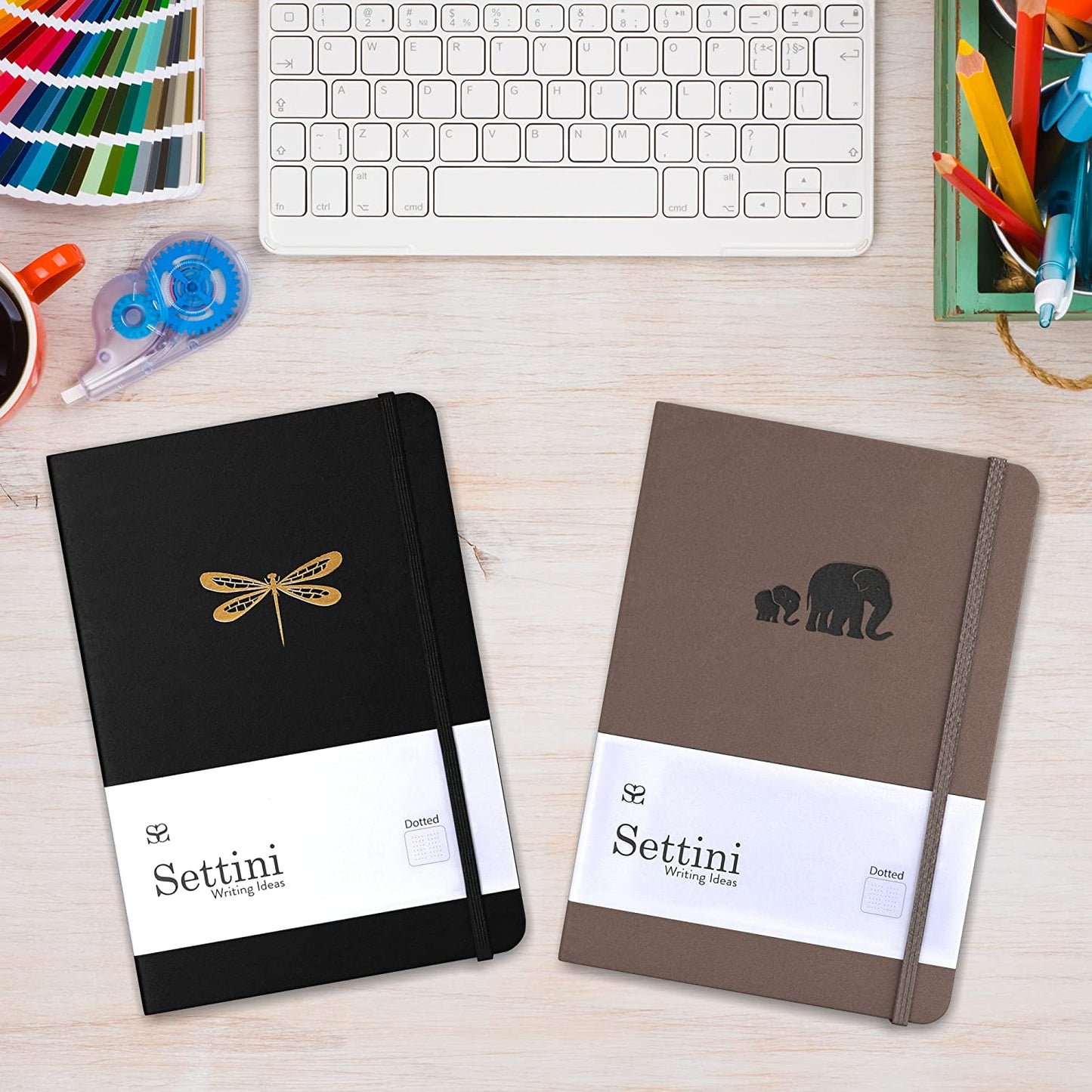 SETTINI® Dotted Hardcover - Black Dragonfly