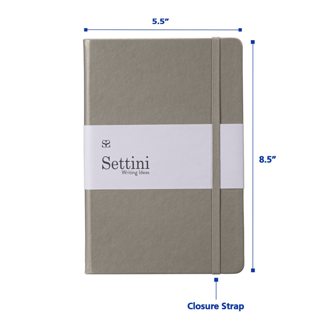 SETTINI® Classic Hardcover Journal - Grey